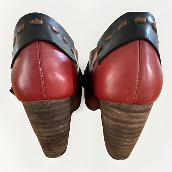 Spring Step L'Artiste Women's EU 36 US 5.5-6 Red And Black Bootie Leather Shoes - Picture 3 of 9